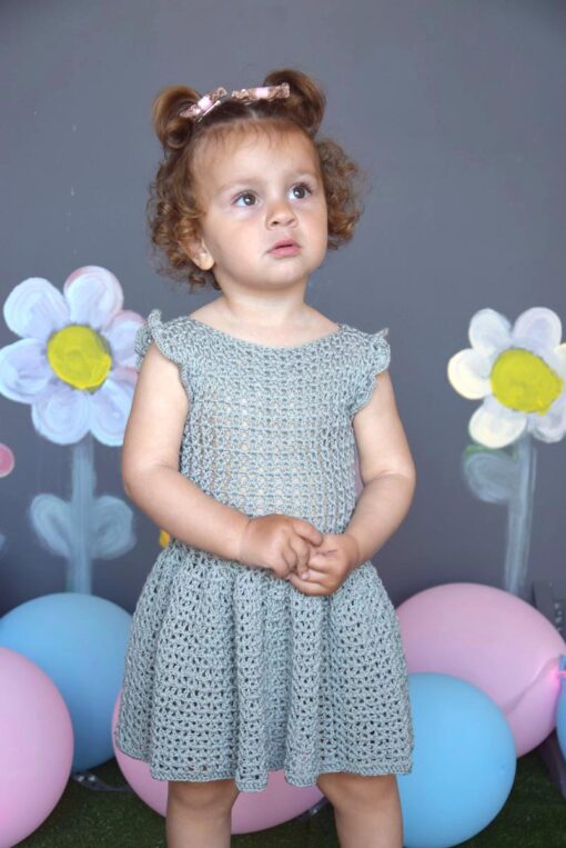 Χειροποίητο crochet πλεκτό βαπτιστικό φόρεμα για κορίτσι, σε boho στυλ!